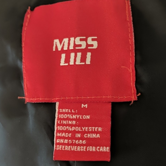 ✔️Miss Lili Black Belted Trench Coat Medium - Picture 13 of 14